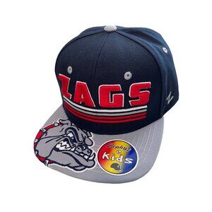 Zephyr Z11 Youth Zags Snapback Hat Kid OS Navy Adjustable Bulldog Embroidery NEW